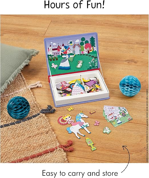 Janod Princesses Magneti'Book - 55 Magnets and 7 Cards Set
