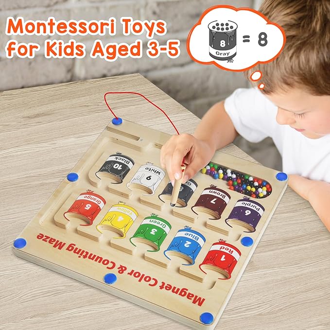 Magnetic Color and Number Maze
