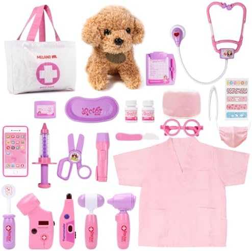 Meland Doctor Playset with Dog, Costume & Medical Bag