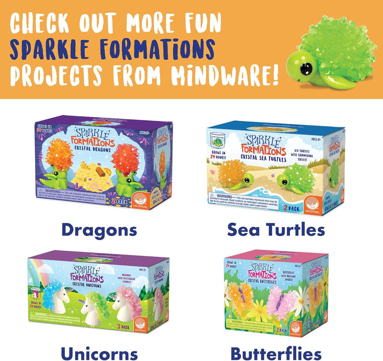 MindWare Crystal Growing Kits: Hedgehogs Bright Colors Set