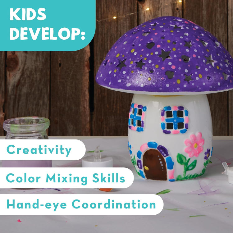 MindWare Paint Your Own Fairy Mushroom House Light