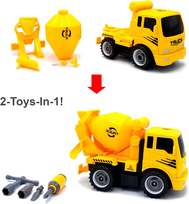 Construct A Truck Mixer - Take-Apart Build & Drive Toy