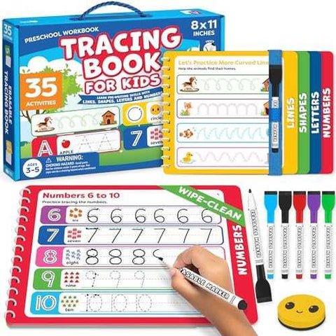 Momo & Nashi Letter Tracing Preschool Activity Books