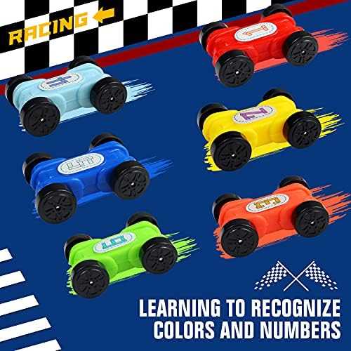 Montessori Car Ramp Racer Set with 6 Cars