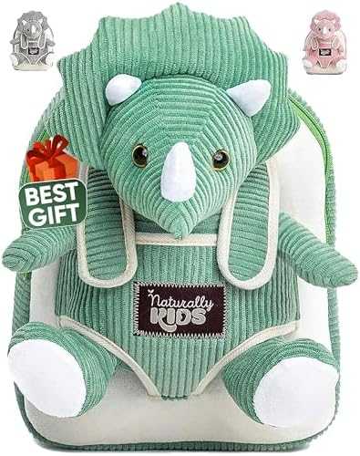 Naturally KIDS Toddler Unicorn Backpack with Plush Toy