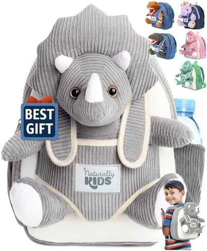 Naturally KIDS Toddler Unicorn Backpack with Plush Toy