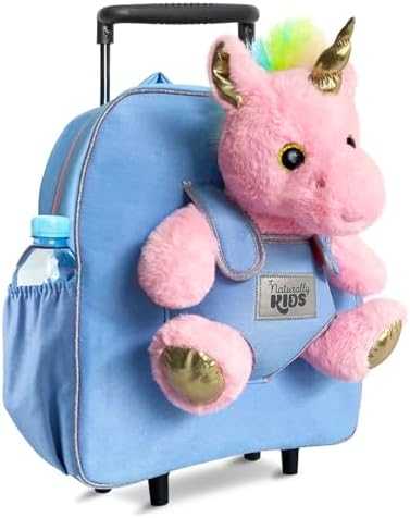 Naturally KIDS Toddler Unicorn Backpack with Plush Toy