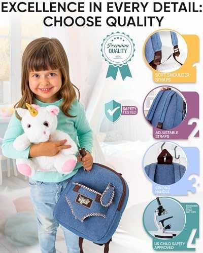 Naturally KIDS Toddler Unicorn Backpack with Plush Toy