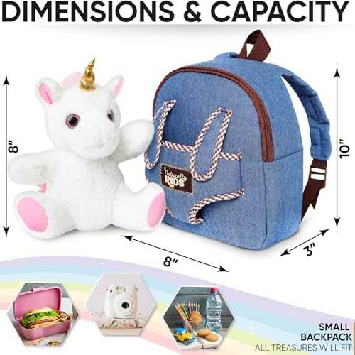 Naturally KIDS Toddler Unicorn Backpack with Plush Toy