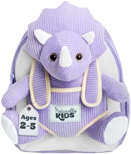 Naturally KIDS Toddler Unicorn Backpack with Plush Toy