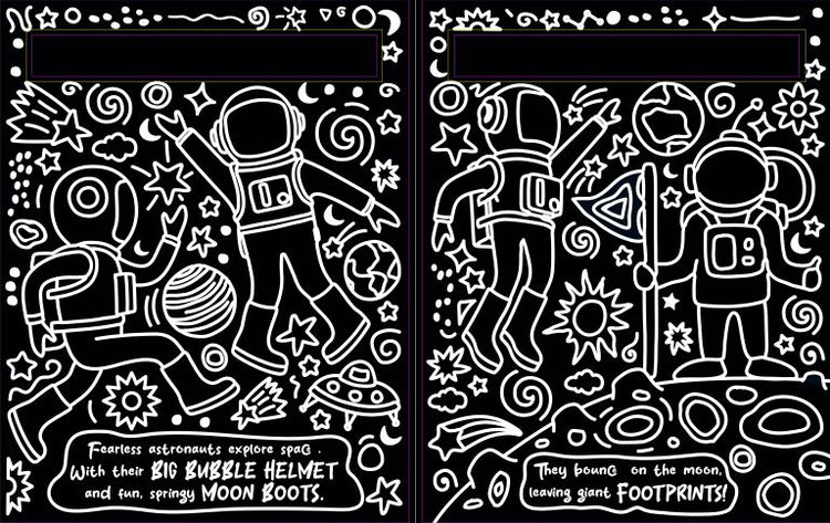 Space Neon Doodles - Scratch Art Fun by Buddy & Barney