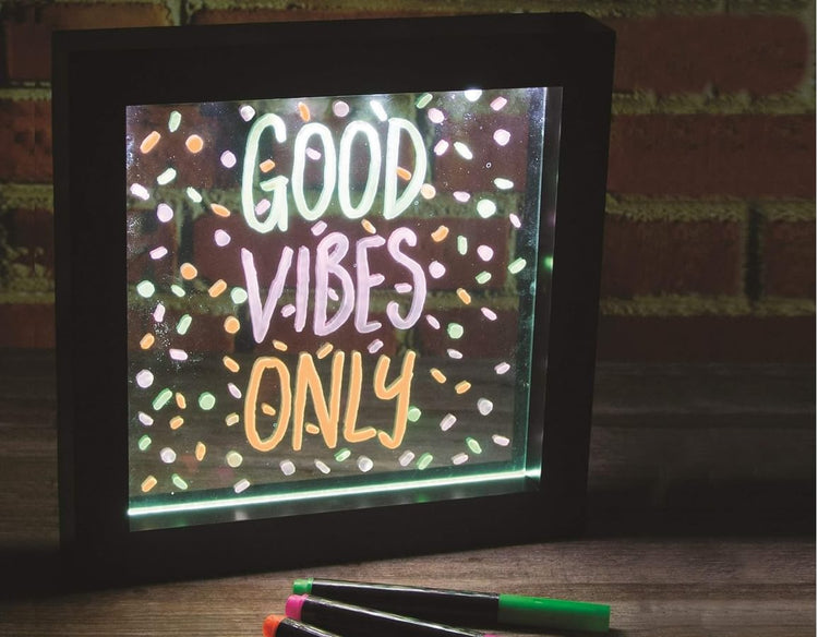 Neon Effect Message Frame - Lights Up
