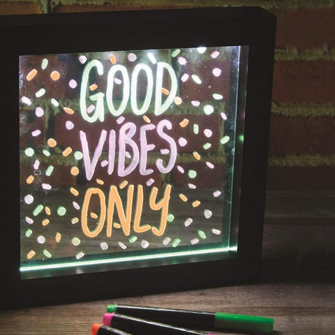 Neon Effect Message Frame - Lights Up
