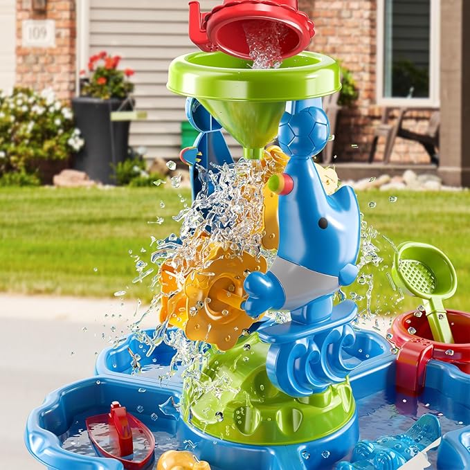 NIPLOOOW Water Table for Toddlers 3-5, Kids Sand Water Table