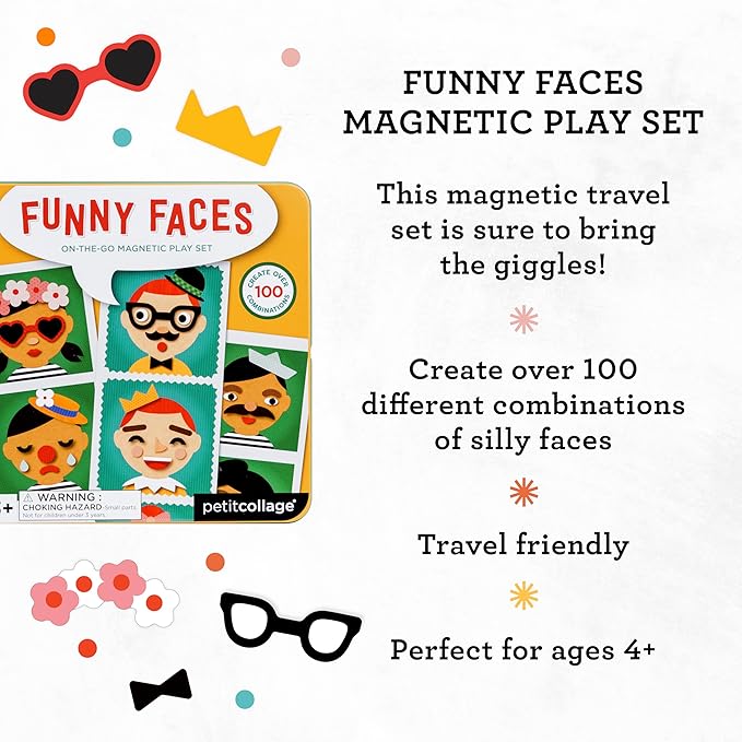 Petit Collage Funny Face Magnetic Travel Play Set