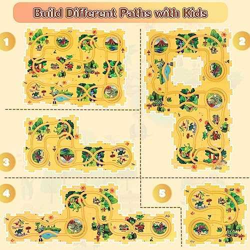Dinosaur Puzzle Race Track Play Set with Car