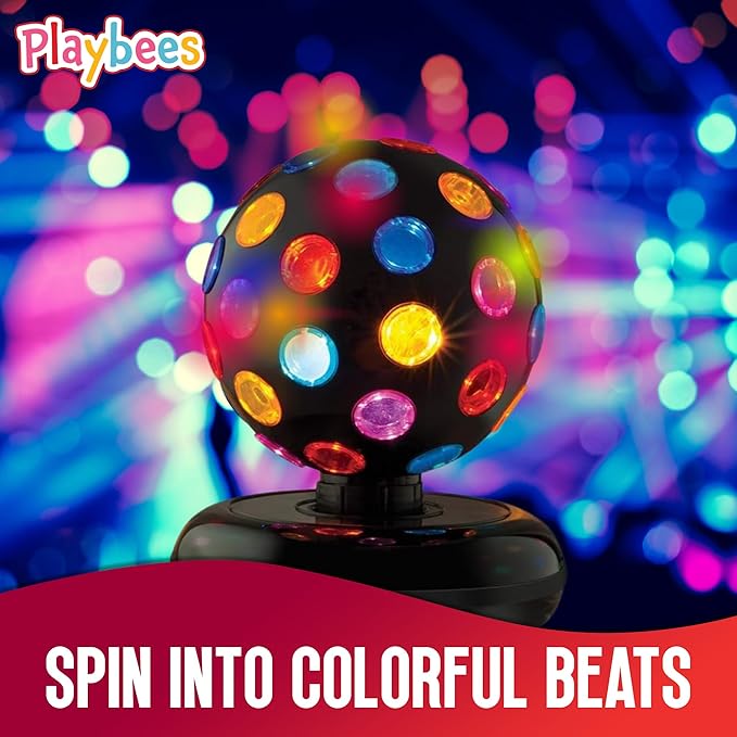 Playbees Rotating Disco Ball with LED Lights