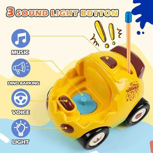 QPOU RC Dinosaur Toy Cars (2-Pack)