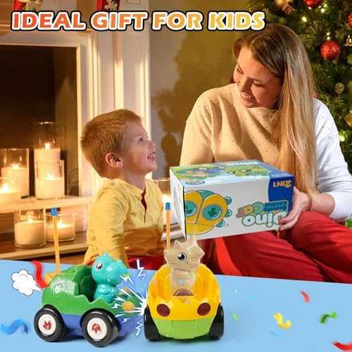 QPOU RC Dinosaur Toy Cars (2-Pack)