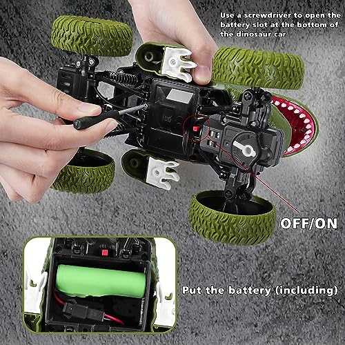 RC Dinosaur Truck 4WD with Lights (Rechargeable)