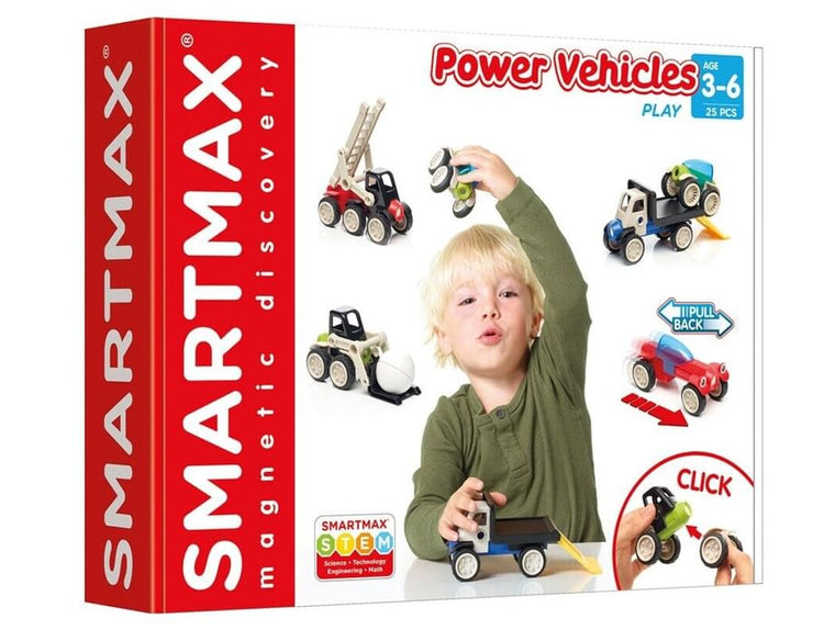 SmartMax Power Vehicles - 25-Piece STEM Magnet Set