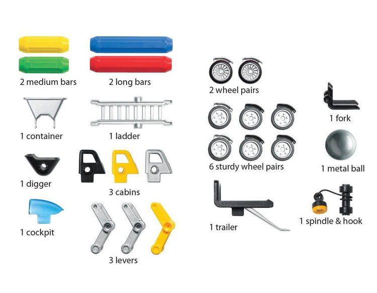 SmartMax Power Vehicles - 25-Piece STEM Magnet Set