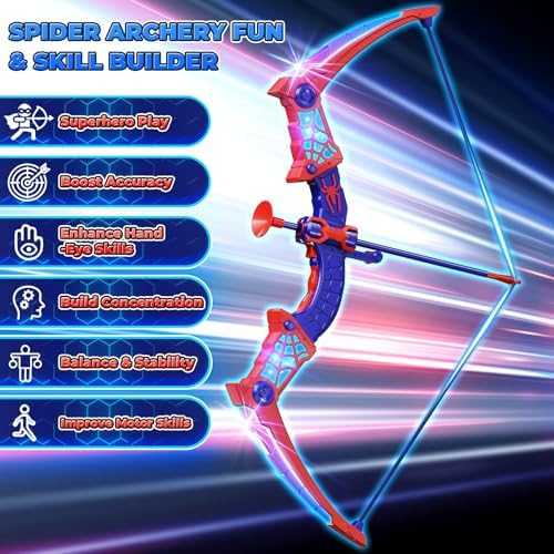LED Bow & Arrow Shooting Set with Suction Cup Arrows