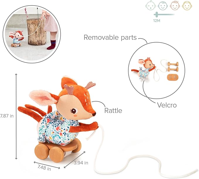 LILLIPUTIENS Stella Pull-Along Cuddle - Helps First Steps