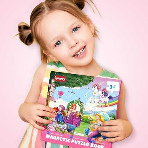 SYNARRY Unicorn Mermaid Princess Magnetic Puzzles