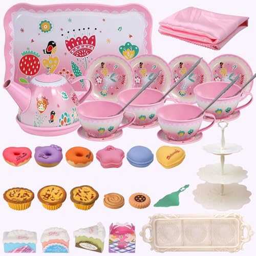 Princess Tea Party Pretend Play Set with Carrying Case