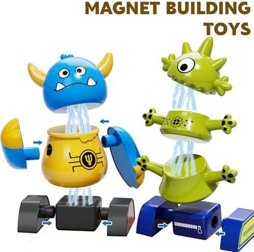 TEMI Magnetic Robot Stacking Toy Set with Storage Box