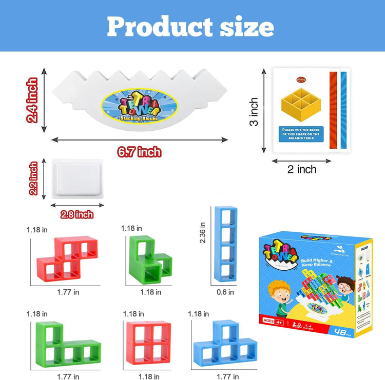 Tetra Balancing Stacking Tower Toys
