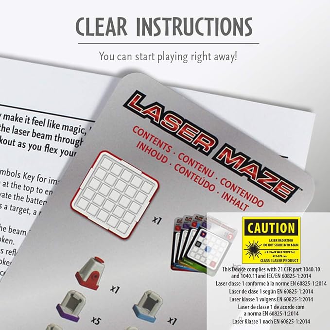 Think Fun Laser Maze (Class 1) Brain Game and STEM Toy for Boys and Girls Age 8 and Up