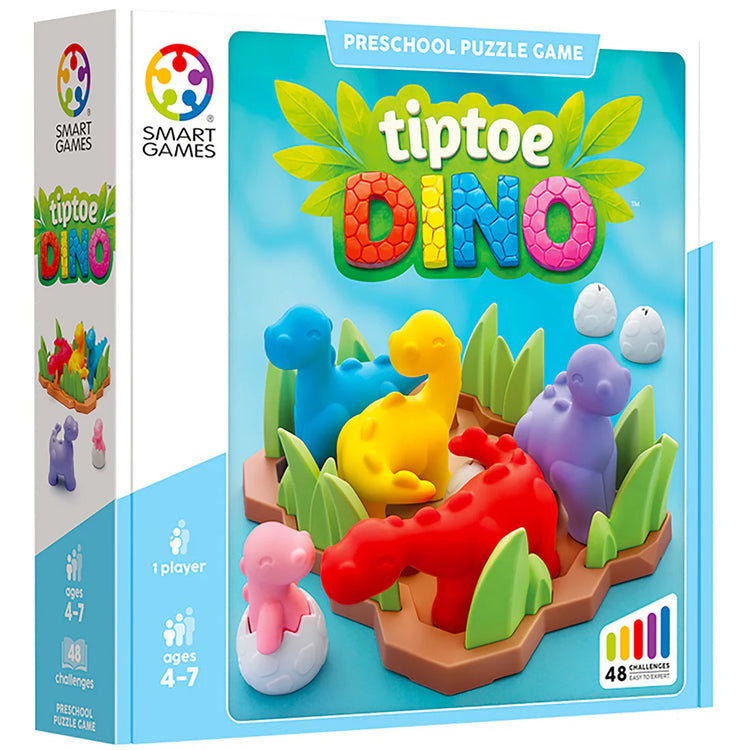 Tiptoe Dino - 48 Dino Egg Logic Challenges
