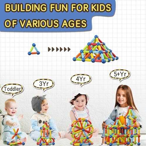 Magnetic Sticks & Balls Building Blocks STEM Set