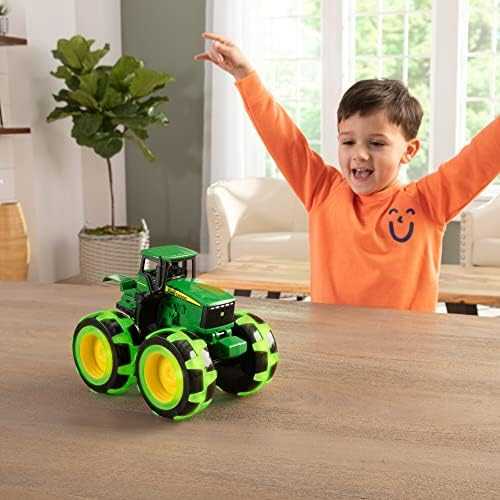 TOMY Monster Treads John Deere Tractor with Light-Up Wheels