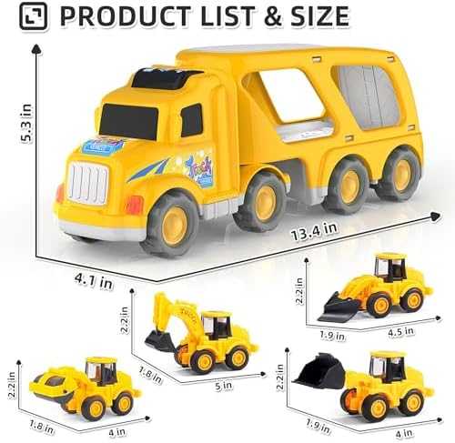 Veslier Construction Carrier Truck Play Set