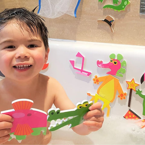 Weird & Wonderful Animals - Bath Time Foam Stickers