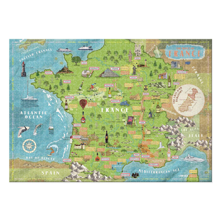 Wines of France - 1000-Piece Wine Map Puzzle for Wine Lovers