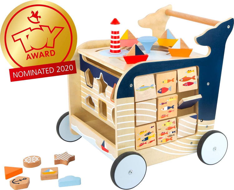 Wooden Whale Baby Walker by Small Foot