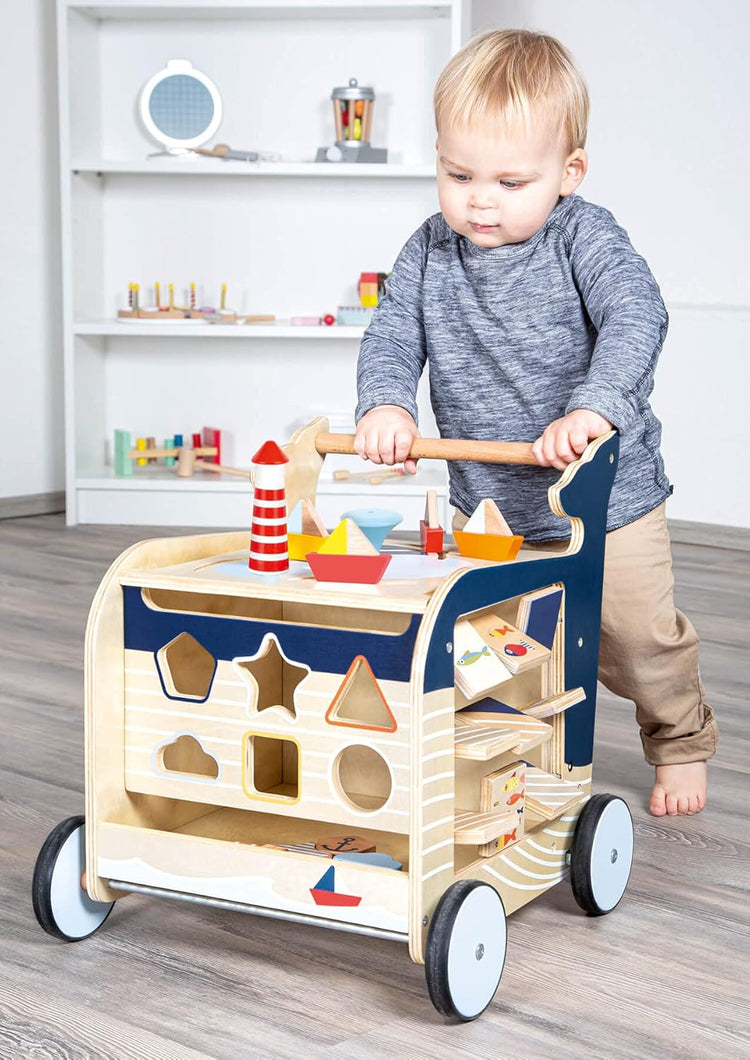 Wooden Whale Baby Walker by Small Foot