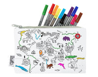 World Map Pencil Case - Doodle Your Own! image 0