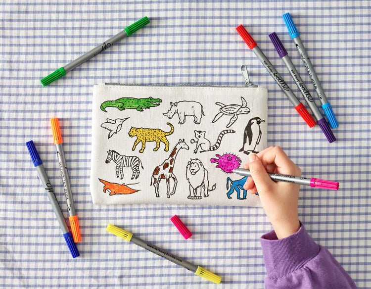 World Map Pencil Case - Doodle Your Own!