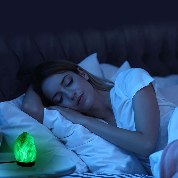 Wrcevtor Natural Salt Rock Night Lamp with 7 Colors Changing
