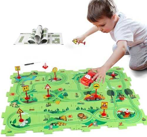 XAZASTOV Floor Puzzle Car Track Play Set
