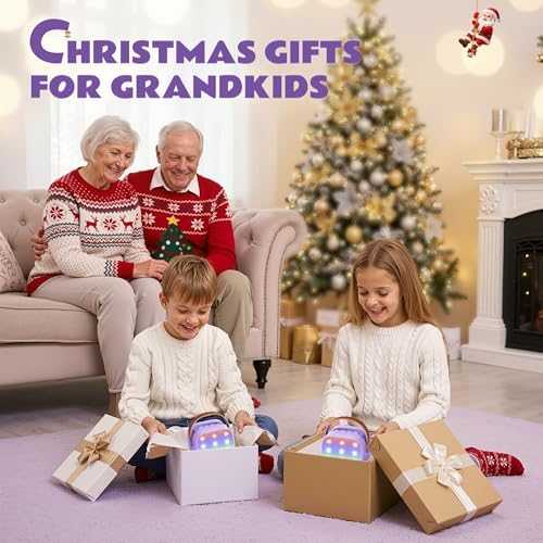 YLL Kids Karaoke Machine with 2 Wireless Microphones (Purple)