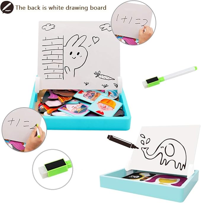 ZSFLZS Magnetic Puzzles Face Dress Up Travel Game