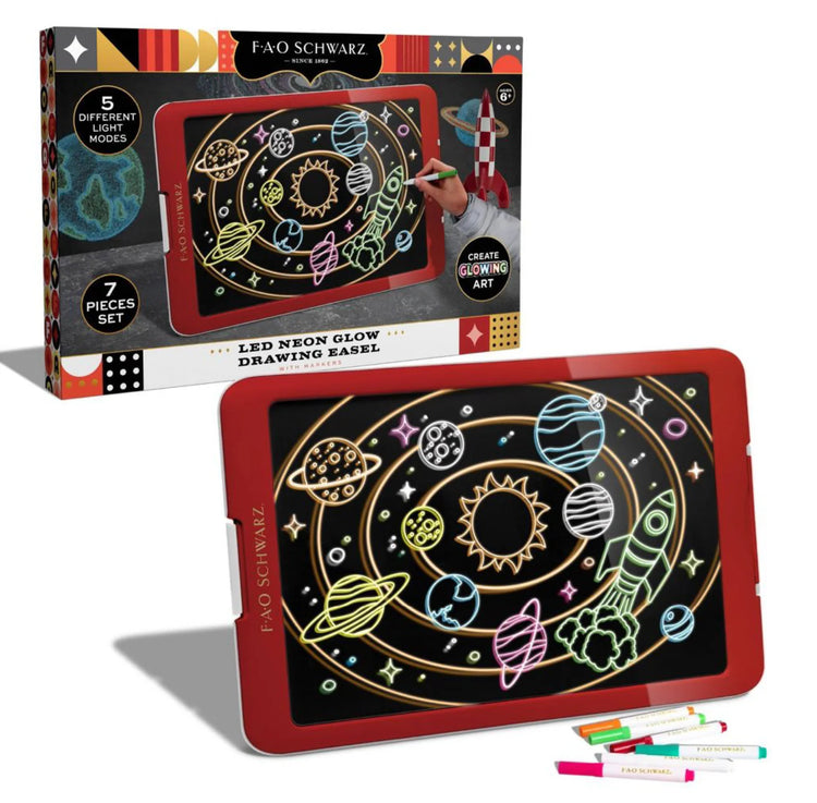 FAO Schwarz Neon Glow Drawing Easel