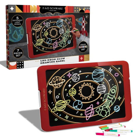 FAO Schwarz Neon Glow Drawing Easel