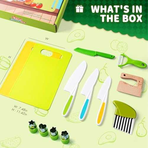 Montessori Kids Cooking Set with Safe Knives (13 pcs)
